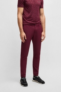 Slim-fit trousers in water-repellent stretch fabric