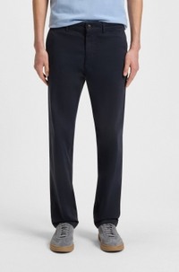 Regular-fit chinos in stretch-cotton satin
