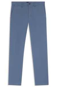 Regular-fit chinos in stretch-cotton satin