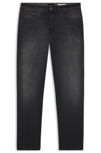 Maine regular-fit jeans in black super-stretch denim