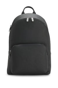 Backpack in grained Italian leather with smart sleeve