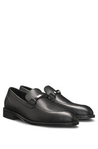 Printed-leather loafers with branded hardware trim