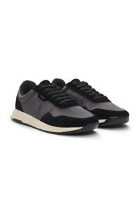 Mixed-material trainers with suede trims