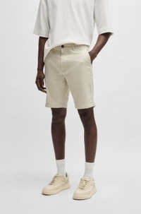 Slim-fit shorts in stretch-cotton twill