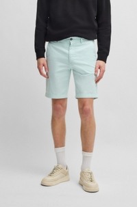Slim-fit shorts in stretch-cotton twill