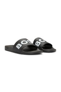 Italian-made slides with large logo detail