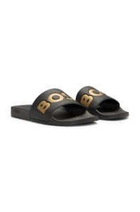 Italian-made slides with large logo detail