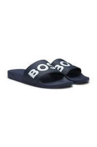 Italian-made slides with large logo detail