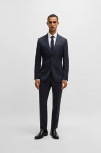 Slim-fit suit in pinstripe virgin wool