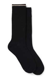 Two-pack of regular-length cotton-blend socks
