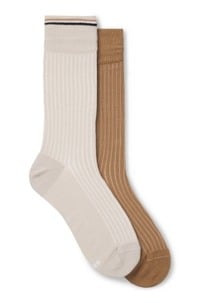 Two-pack of regular-length cotton-blend socks