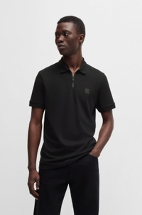Slim-fit knit polo in stretch-cotton piqué
