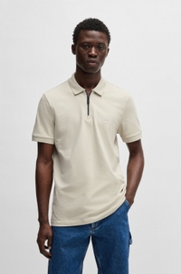 Slim-fit knit polo in stretch-cotton piqué
