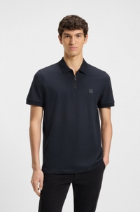 Slim-fit knit polo in stretch-cotton piqué
