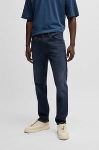 Delaware slim-fit jeans in dark-blue denim