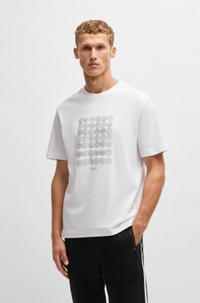 Interlock-cotton T-shirt with circle artwork