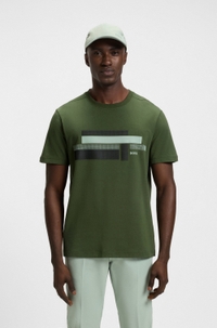 Relaxed-fit T-shirt in stretch fabric with logo artwork