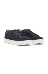 BOSS SELECTED BY SHOHEI OHTANI Gary woven-suede trainers with hidden laces