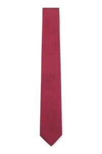 Silk-blend tie with jacquard pattern