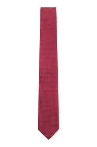 Silk-blend tie with jacquard pattern