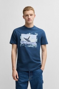 Cotton-jersey T-shirt with photographic print