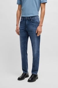 Maine regular-fit jeans in blue Italian denim