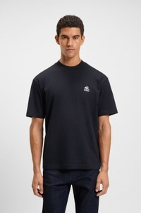 Slub-cotton T-shirt with rear graphic print