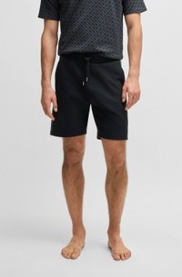 Cotton-blend shorts with monogram-pattern panels