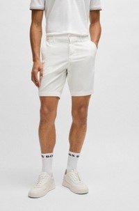 Slim-fit shorts in stretch-cotton twill