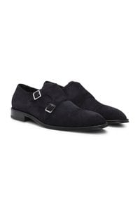 Double monk shoes in suede