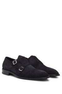 Double monk shoes in suede