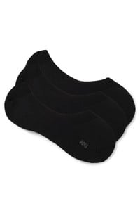 Three-pack of invisible socks in a cotton blend