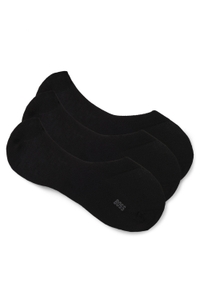 Three-pack of invisible socks in a cotton blend
