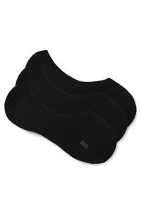 Three-pack of invisible socks in a cotton blend