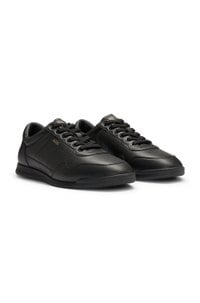 Nappa-leather trainers with perforated details