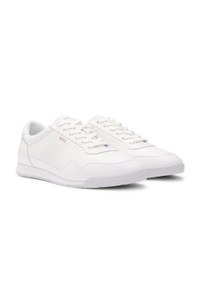 Nappa-leather trainers with perforated details