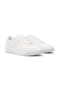 Nappa-leather trainers with perforated details