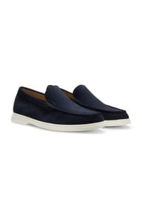 Suede loafers with contrast outsole