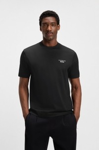 Porsche x BOSS mercerised-cotton T-shirt with Targa artwork