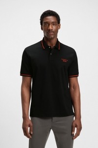 Porsche x BOSS polo shirt in cotton with moisture control