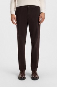 Modern-fit trousers in stretch-cotton twill