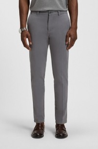Slim-fit trousers in stretch-cotton twill