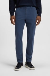 Slim-fit trousers in stretch-cotton twill