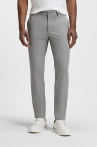 Slim-fit trousers in cotton-blend twill