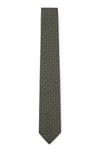 Silk-blend tie with jacquard pattern