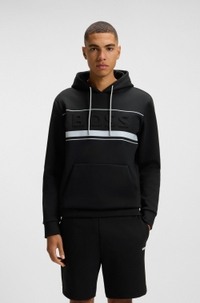 Cotton-blend hoodie with stripe details