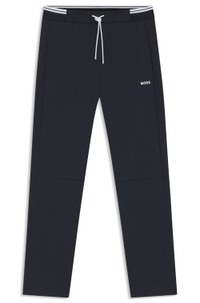 Cotton-blend tracksuit bottoms with striped waistband
