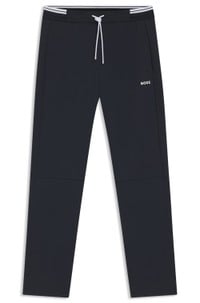 Cotton-blend tracksuit bottoms with striped waistband
