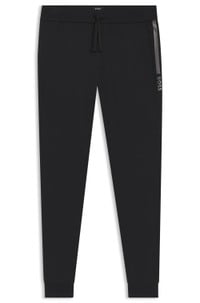 Cotton-terry tracksuit bottoms with logo print