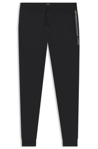 Cotton-terry tracksuit bottoms with logo print